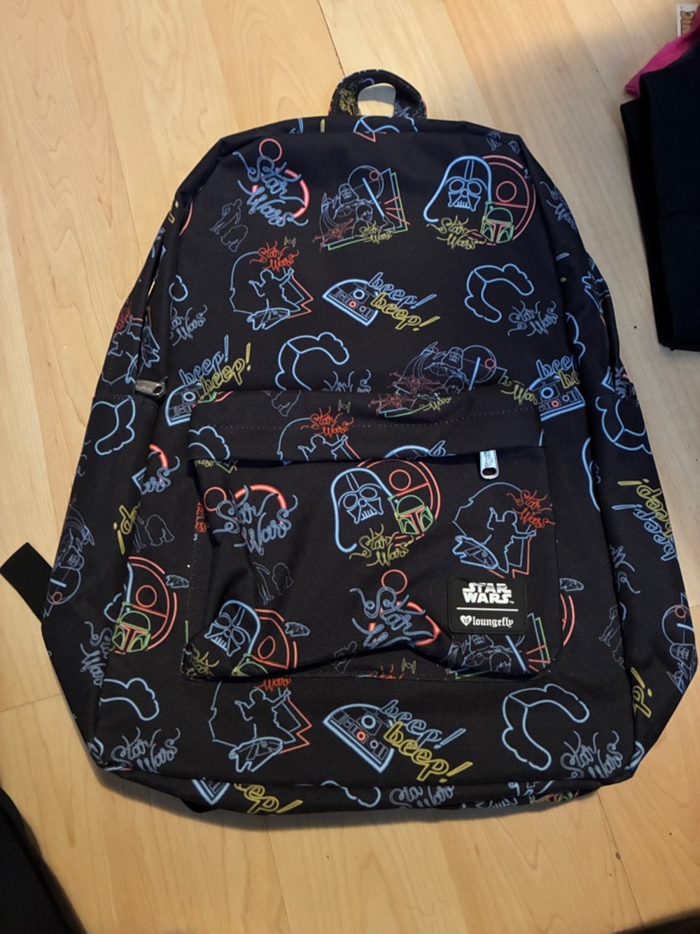 Loungefly Black Neon Star Wars Character Backpack
